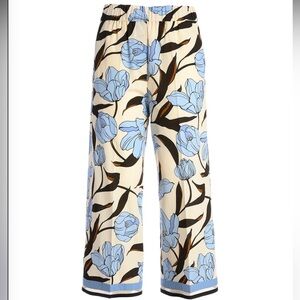 SEVENTY wide leg cotton print crop pant 46